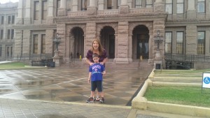 Tammy and Taylor with Capitol building